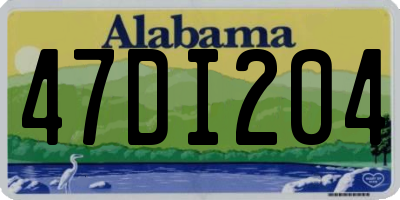 AL license plate 47DI204