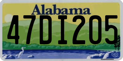 AL license plate 47DI205