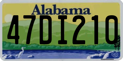 AL license plate 47DI210