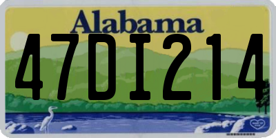 AL license plate 47DI214