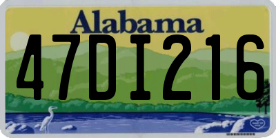 AL license plate 47DI216