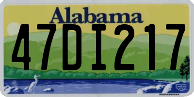 AL license plate 47DI217