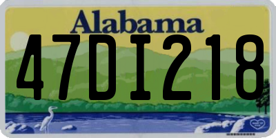 AL license plate 47DI218