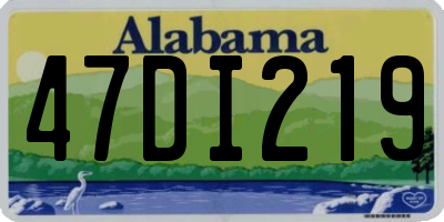AL license plate 47DI219