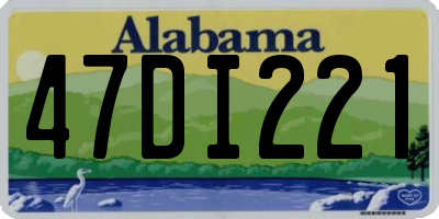 AL license plate 47DI221
