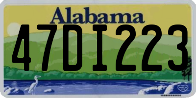 AL license plate 47DI223