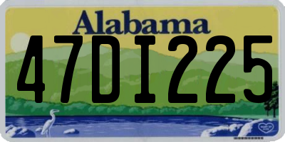 AL license plate 47DI225