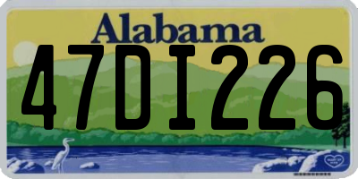 AL license plate 47DI226