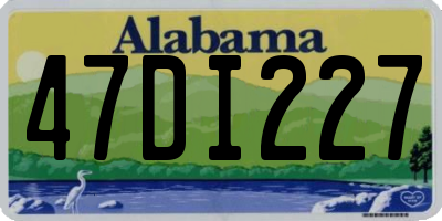AL license plate 47DI227