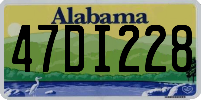 AL license plate 47DI228