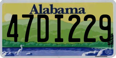 AL license plate 47DI229