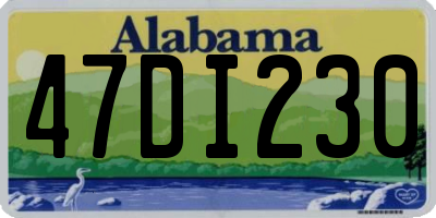 AL license plate 47DI230