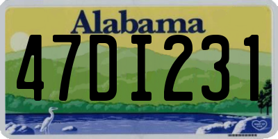 AL license plate 47DI231