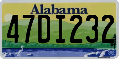 AL license plate 47DI232