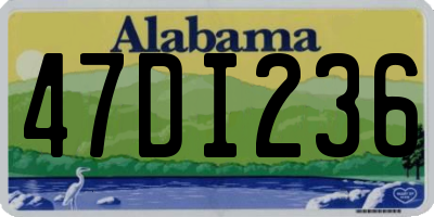 AL license plate 47DI236