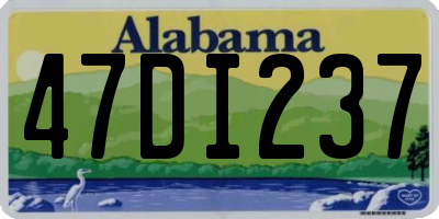 AL license plate 47DI237