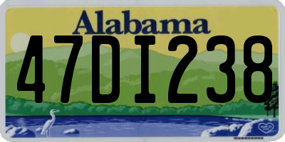 AL license plate 47DI238