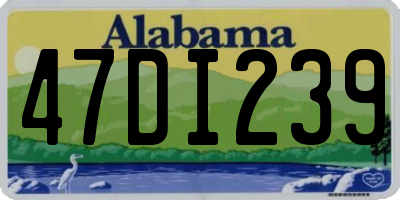 AL license plate 47DI239