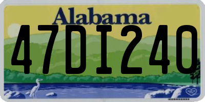 AL license plate 47DI240