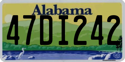 AL license plate 47DI242