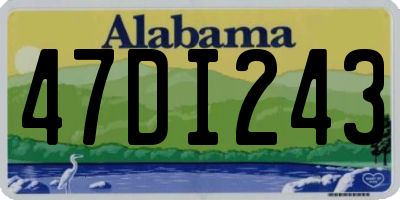 AL license plate 47DI243