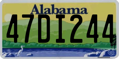 AL license plate 47DI244