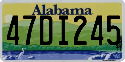 AL license plate 47DI245
