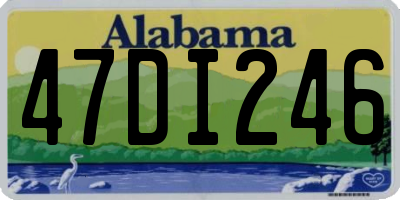 AL license plate 47DI246
