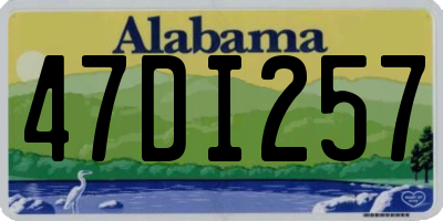 AL license plate 47DI257