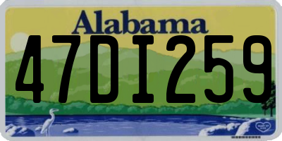 AL license plate 47DI259