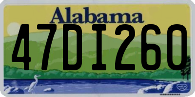 AL license plate 47DI260