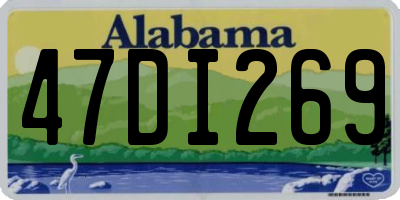 AL license plate 47DI269