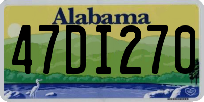 AL license plate 47DI270