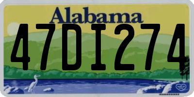 AL license plate 47DI274