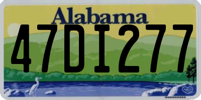 AL license plate 47DI277