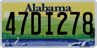 AL license plate 47DI278