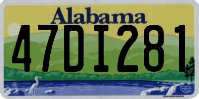 AL license plate 47DI281