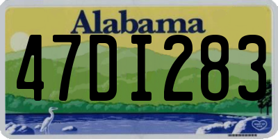 AL license plate 47DI283