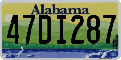 AL license plate 47DI287
