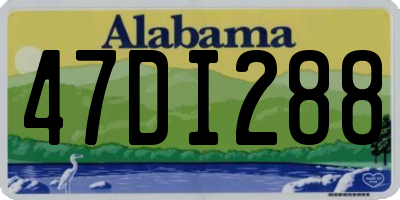AL license plate 47DI288