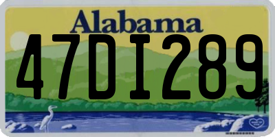 AL license plate 47DI289