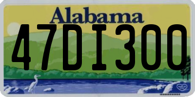 AL license plate 47DI300