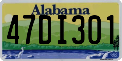 AL license plate 47DI301