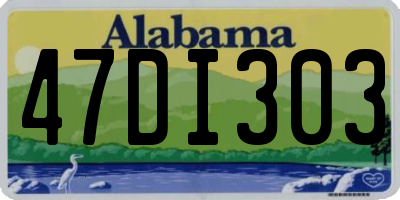 AL license plate 47DI303