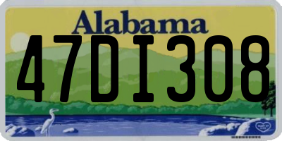 AL license plate 47DI308