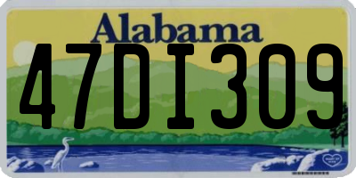 AL license plate 47DI309
