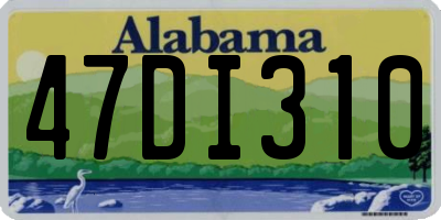 AL license plate 47DI310