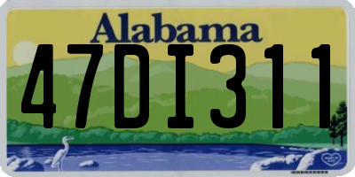 AL license plate 47DI311