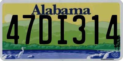 AL license plate 47DI314