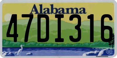 AL license plate 47DI316